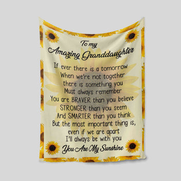 To My Granddaughter Blanket, Custom Name Blanket, Blanket For Gift