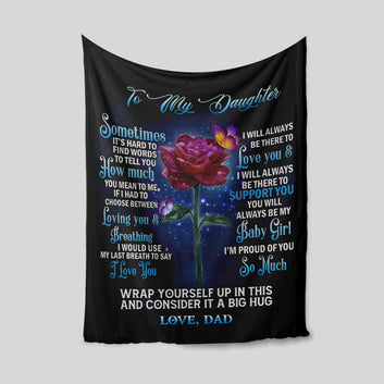 To My Daughter Blanket, Custom Name Blanket, Family Blanket, Blanket For Gift
