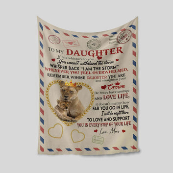Custom Name Blanket, To My Daughter Blanket, Family Blanket, Blanket For Gift