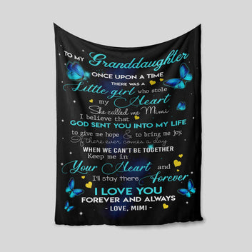 To My Granddaughter Blanket, Monogrammed Blanket, Blanket For Gift