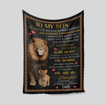 Lion Blanket, Custom Name Blanket, Family Blanket, Blanket For Gift