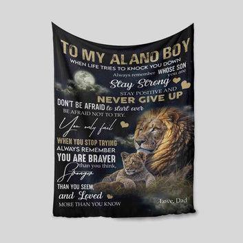 Personalized Name Blanket, Lion Blanket, Custom Name Blanket, Family Blanket, Blanket For Gift