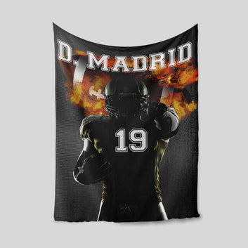 American Football Blanket, Football Blanket, Personalized Name Blanket, Blanket For Gift
