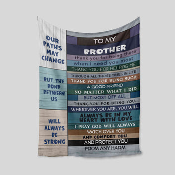 To My Brother Blanket, Family Blanket, Custom Name Blanket, Blanket For Gift