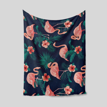 Flamingo Blanket, Flower Blanket, Family Blanket, Blanket For Gift