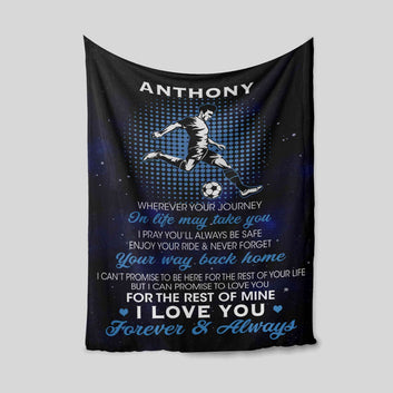 Personalized Name Blanket, Football Blanket, Ball Blanket, Blanket For Gift