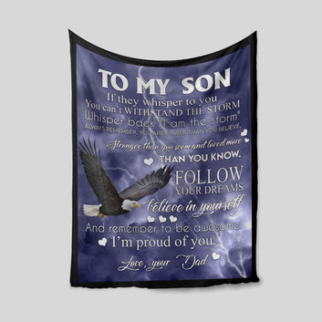 Personalized Name Blanket, To My Alex Blanket, Eagle Blanket, Family Blanket, Blanket For Gift