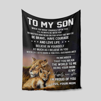 Personalized Name Blanket, To My Kevin Blanket, Lion Blanket, Family Blanket, Blanket For Gift