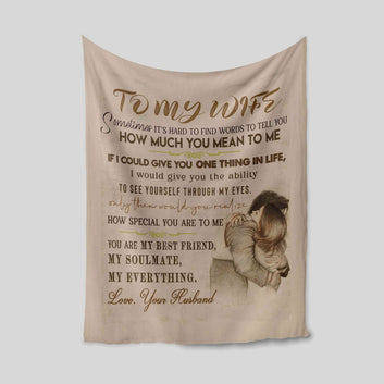 To My Wife Blanket, Hug Blanket, Custom Name Blanket, Family Blanket, Gift Blanket