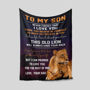 Personalized Name Blanket, To My Ellie Blanket, Lion Blanket, Family Blanket, Gift Blanket