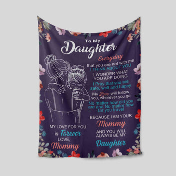 To My Daughter Blanket, Blanket For Gift, Custom Name Blanket, Family Blanket