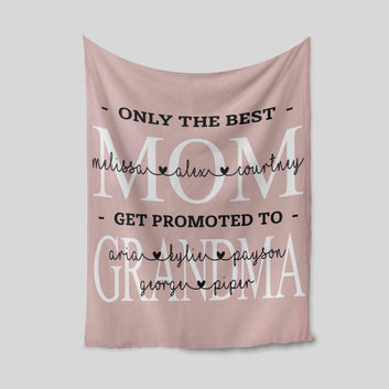 Only The Best Blanket, Get Promoted To Blanket, Family Blanket, Custom Name Blanket, Gift Blanket