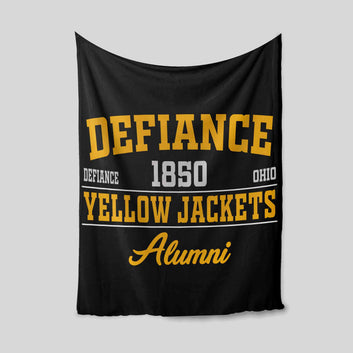 Defiance Yellow Jackets Blanket, Custom Name Blanket, Gift Blanket