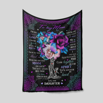 To My Mama Blanket, Rose Blanket, Butterfly Blanket, Family Blanket, Custom Name Blanket, Gift Blanket