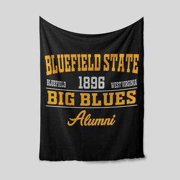 Bluefield State Big Blues Blanket, Custom Name Blanket, Gift Blanket