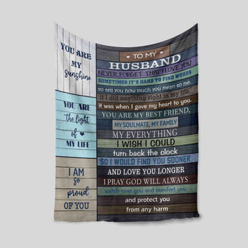 To My Husband Blanket, You Are My Sunshine Blanket, Family Blanket, Custom Name Blanket, Gift Blanket