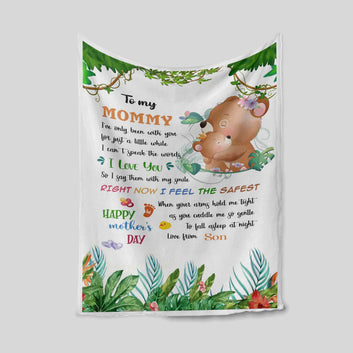 To My Mommy Blanket, Koala Blanket, Family Blanket, Custom Name Blanket, Gift Blanket