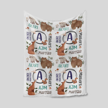 Custom Baby Blanket, Bear Blanket, Fox Blanket, Ringtail Cat Blanket, Blanket For Baby, Gift Blanket