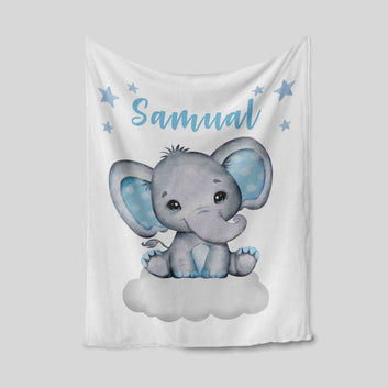 Custom Baby Blanket, Elephant Blanket, Star Blanket, Cloud Blanket, Family Blanket, Blanket For Baby, Gift Blanket
