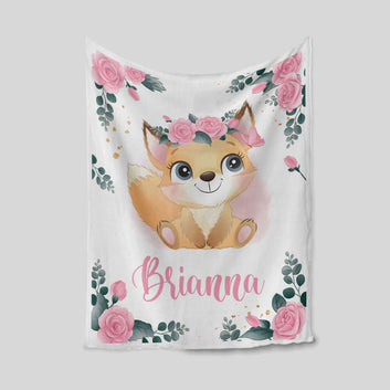 Custom Baby Blanket, Fox Blanket, Rose Blanket, Butterfly Blanket, Family Blanket, Blanket For Baby, Gift Blanket