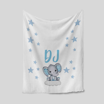 Custom Baby Blanket, Elephant Blanket, Star Blanket, Cloud Blanket, Baby Blanket, Blanket For Baby, Gift Blanket