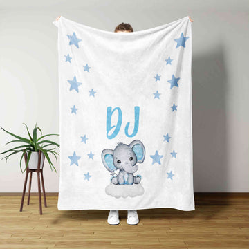Custom Baby Blanket, Elephant Blanket, Star Blanket, Cloud Blanket, Baby Blanket, Blanket For Baby, Gift Blanket