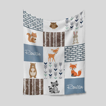 Custom Baby Blanket, Fox Blanket, Bear Blanket, Deer Blanket, Rabbit Blanket, Baby Blanket, Gift Blanket