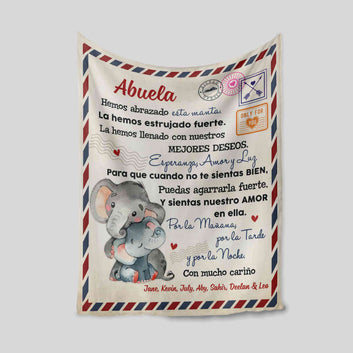 Personalized Name Blanket, Elephant Blanket, Only For You Blanket, Family Blanket, Gift Blanket