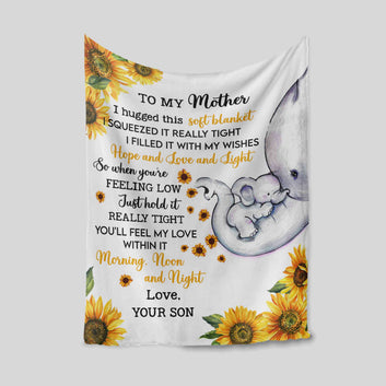 Soft Blanket, Morning Noon And Night Blanket, Elephant Blanket, Custom Blanket, Gift Blanket