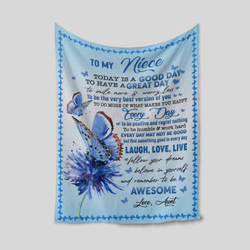 Personalized Name Blanket, To My Niece Blanket, Dandelion Blanket, Butterfly Blanket, Family Blanket