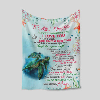 Personalized Name Blanket, Turtle Blanket, Starfish Blanket, Ocean Blanket, Son Blanket, Gift Blanket
