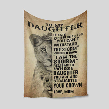 To My Daughter Blanket, Lion Blanket, Daughter Blanket, Family Blanket, Custom Name Blanket, Gift Blanket