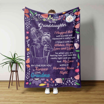 Personalized Name Blanket, To My Granddaughter Blanket, Hug Blanket, Family Blanket, Gift Blanket
