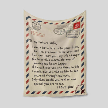 To My Future Wife Blanket, Letter Blanket, Family Blanket, Custom Name Blanket, Gift Blanket