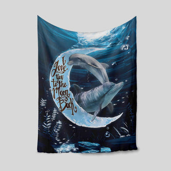 I Love You To The Moon And Back Blanket, Ocean Blanket, Shark Blanket, Moon Blanket, Gift Blanket