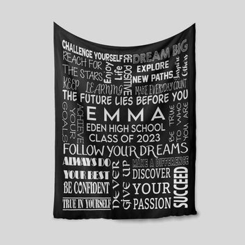 Personalized Name Blanket, The Future Lies Before You Blanket, Blanket For Student, Gift Blanket