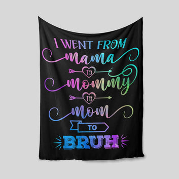 I Went From Mama Blanket, Mom Blanket, Arrow Blanket, Colorful Blanket, Custom Name Blanket, Family Blanket, Gift Blanket