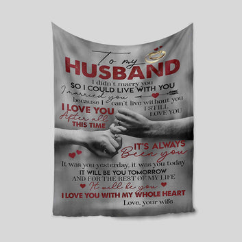 To My Husband Blanket, Wedding Ring Blanket, Family Blanket, Custom Name Blanket, Gift Blanket