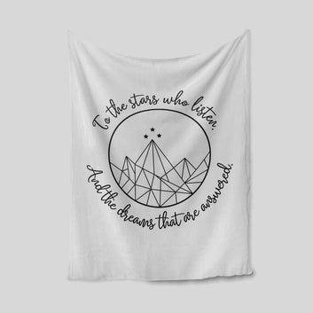 To The Stars Who Listen Blanket, Star Blanket, Blanket Quotes, Family Blanket, Gift Blanket