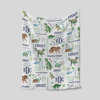 Custom Baby Blanket, Animal Blanket, Dinosaur Blanket, Baby Blanket, Family Blanket, Gift Blanket