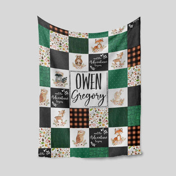 Custom Baby Blanket, Animal Blanket, Bear Blanket, Fox Blanket, Deer Blanket, Baby Blanket, Gift Blanket
