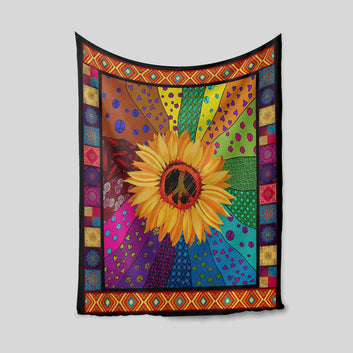 Hippie Blankets, Sunflower Blanket, Flower Blanket, Colorful Blanket, Family Blanket, Gift Blanket