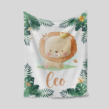 Custom Baby Blanket, Blanket Flower Leaves, Lion Blanket, Butterfly Blanket, Family Blanket, Blanket For Baby