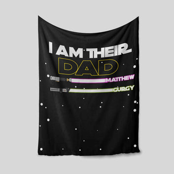 I Am Their Dad Blanket, Dad Blanket, Family Blanket, Custom Name Blanket, Gift Blanket