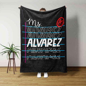 Personalized Name Blanket, Name Blankets, Family Blanket, Wall Art Blanket, Gift Blanket