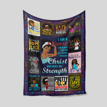 I Am A Nurse Blanket, Nurse Blanket, Black Women Blanket, Blanket For Nurse, Gift Blanket