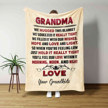 Personalized Name Blanket, We Hugged This Blanket, Family Blanket, Blanket For Gift