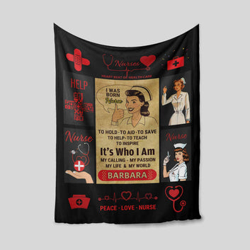 It's Who I Am Blanket, Nurse Blanket, Nurse Life Blanket, Custom Name Blanket, Gift For Nurse Blanket