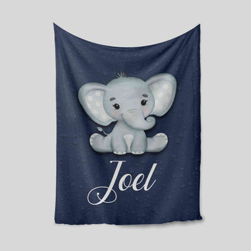 Custom Baby Blanket, Baby Blanket, Elephant Blanket, Family Blanket, Blanket For Baby, Gift Blanket