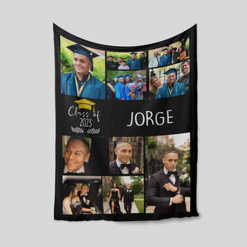Graduation Blanket, Custom Image Blanket, Custom Name Blanket, Family Blanket, Gift Blanket